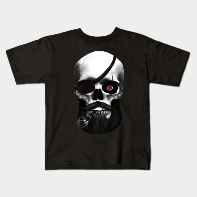 Pirate Skull Kids T-Shirt by SamuelC23